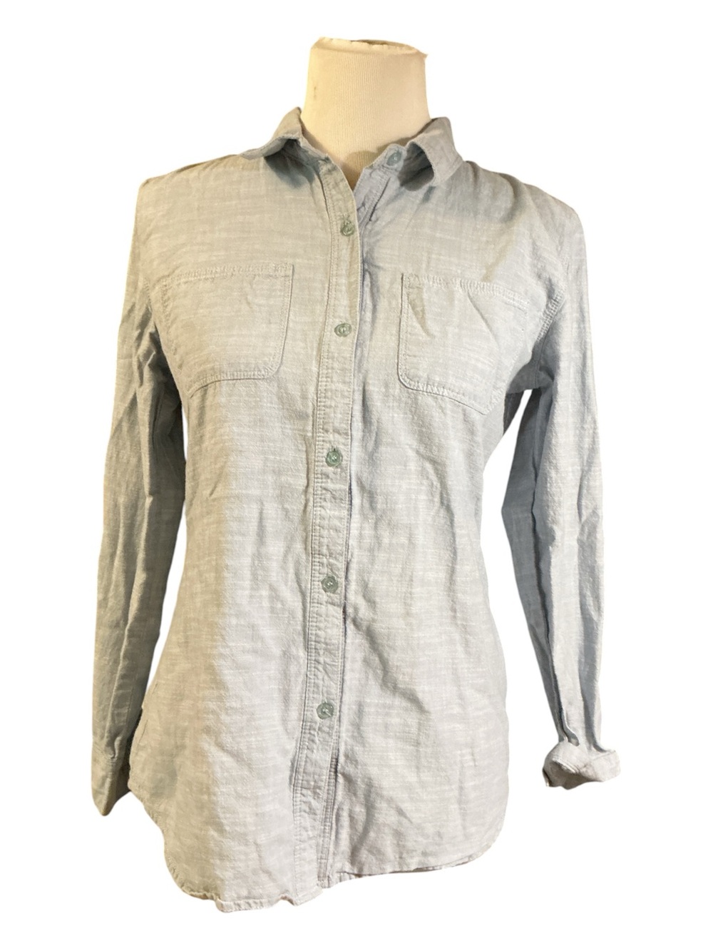 American Rag denim and lace button up